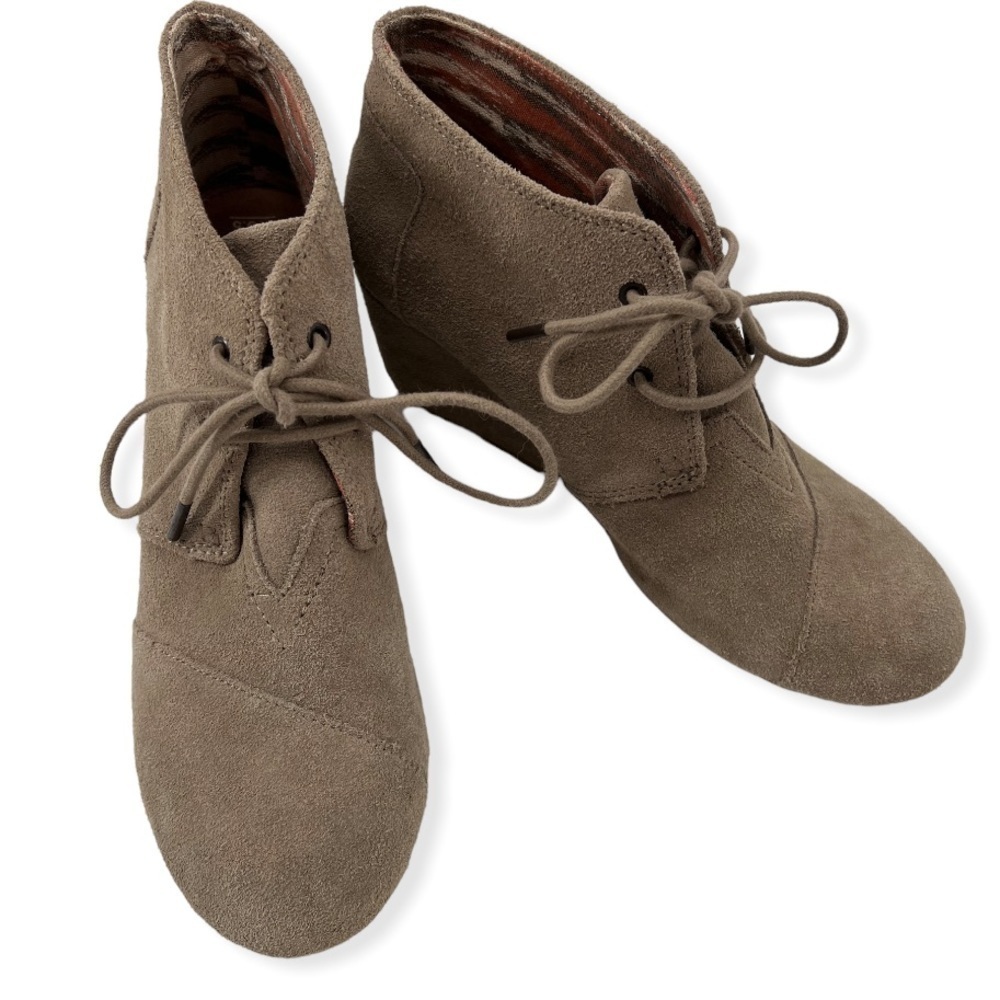 Toms Kala Wedge Bootie Tan Size W9.5